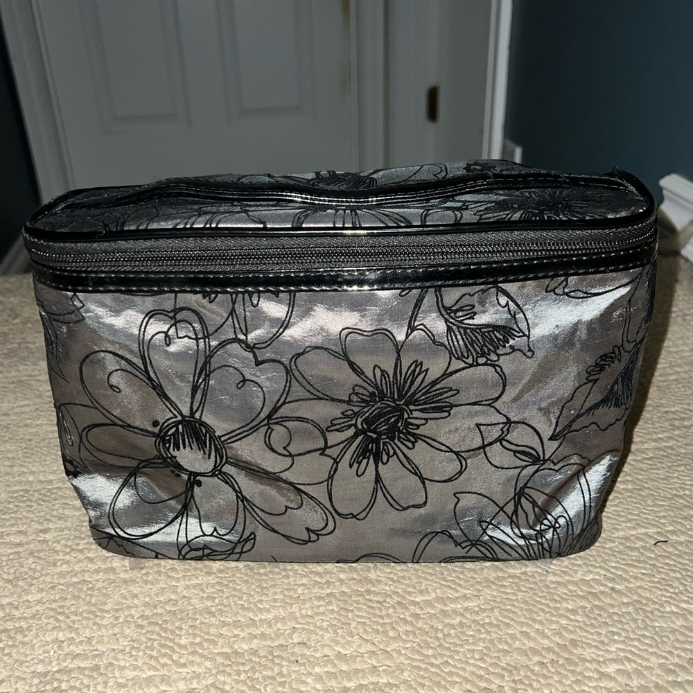 Silver Cosmetic Bag